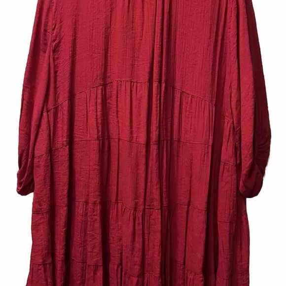 UMGEE USA Red Tiered Tunic Plus Size B56 1X - Picture 2 of 5